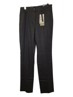 Toni 100% Wool Straight Leg Pants NWT Size 12 Black Tailored Workwear